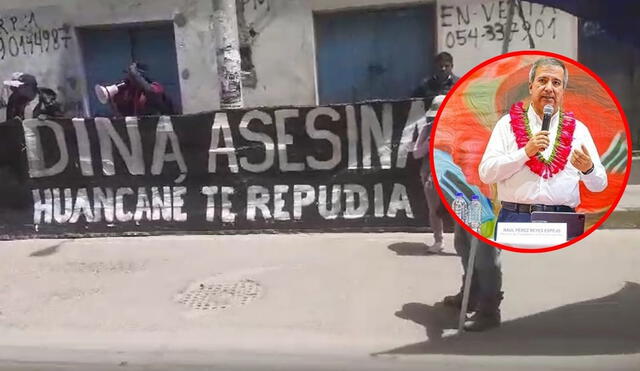 Viuda de Manuel Quilla, quien murió en las protestas, estuvo presente y exigió justicia por su esposo. Foto: Composición LR/Andina/X