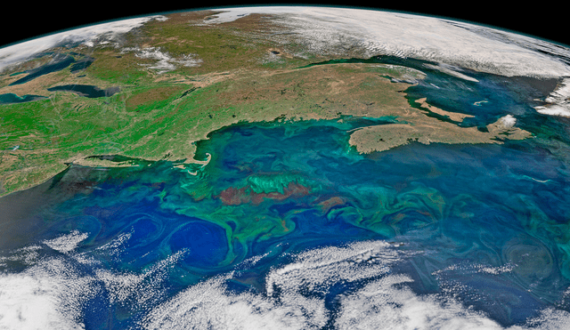 El derretimiento de los glaciares está afectando en las dinámicas de las corrientes marinas. Foto: NASA