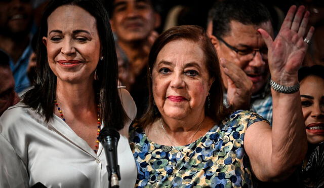 Corina Yoris declaró no ser el reemplazo, sino la representante de María Corina Machado. Foto: AFP