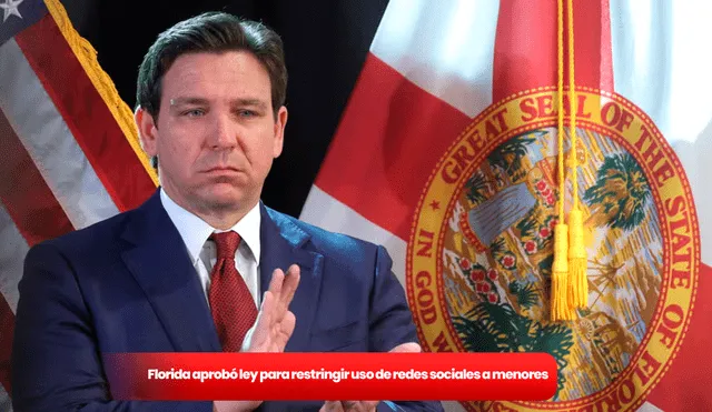 Ron DeSantis promulgó una ley que limita el acceso de los menores a las plataformas sociales. Foto: composición LR/X