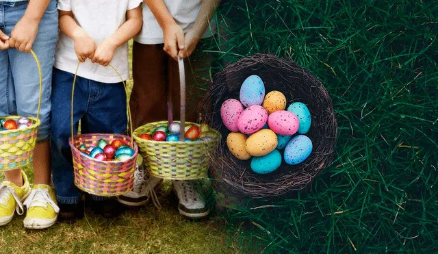En el Domingo de Pascua, es costumbre que los niños se aventuren en la búsqueda de huevos llenos de color y sorpresas. Foto: Composición LR/Pixabay