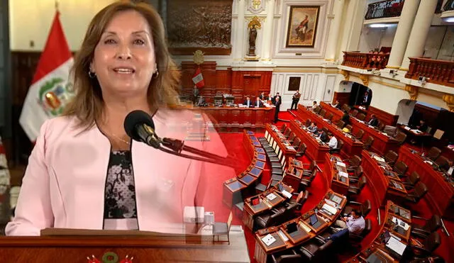 Dina Boluarte reta al Congreso. Foto: composición La República