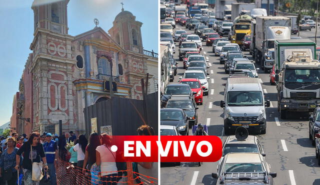 Diversos usuarios reportan intenso tráfico sobre  todo al sur de Lima. Foto: Composición LR/Andina