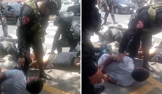 Sujetos fueron detenidos por agentes de la Policía en Trujillo, pero uno de ellos murió. Foto: composición LR/captura video PNP