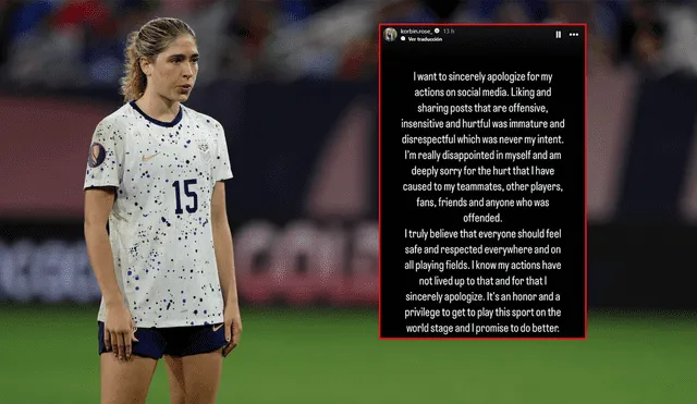 Megan Rapinoe, figuradel fútbol femenino mundial, también criticó a Korbin Albert. Foto: Composición LR/Instagram/Getty Images