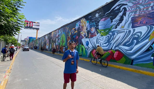 Grafitero sueña que el distrito de La Victoria se asemeje a Sao Paulo en su estilo de murales. Foto: Pedro Urrutia