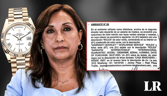 Presidenta no se pronunció sobre Rolex en mensaje a la nación. Foto: composición de Fabrizio Oviedo/La República