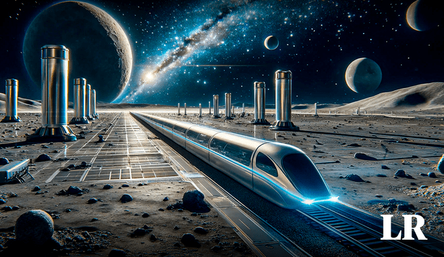 Los trenes lunares tienen como misión principal facilitar el transporte eficiente de personas y recursos en la Luna. Foto: composición LR/IA