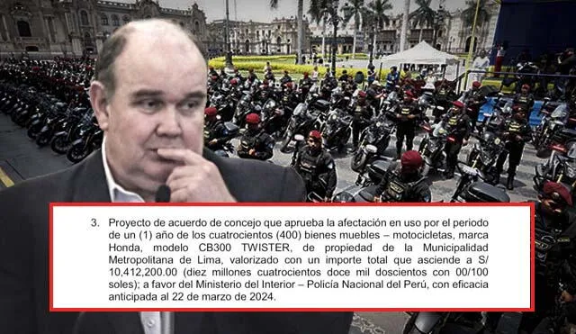 Rafael López Aliaga ya entregó las motos y recién mañana aprobarán la transferencia "con eficacia anticipada". (Foto: Carlos Contreras  - La República)