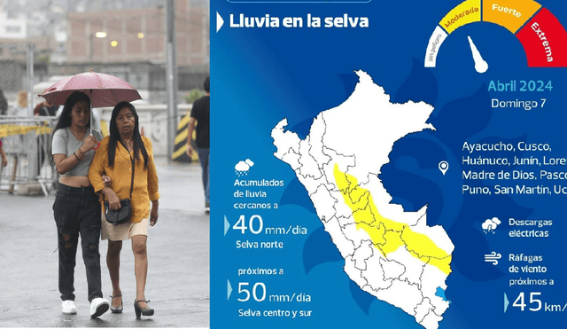 Senamhi recomienda tomar precauciones ante la presencia de lluvias. Foto: La República