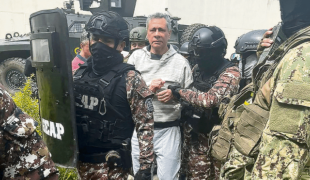 Jorge Glas fue funcionario de la gestión del expresidente Rafael Correa. Lo sacaron de la embajada mexicana en Quito y lo llevaron al penal de máxima seguridad La Roca en Guayaquil. Foto: AFP