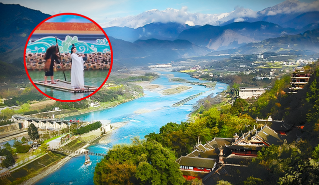 El sistema de irrigación de Dujiangyan fue diseñado por Li Bing. Foto: composición LR/Francisco Claros/La República/TripAdvisor