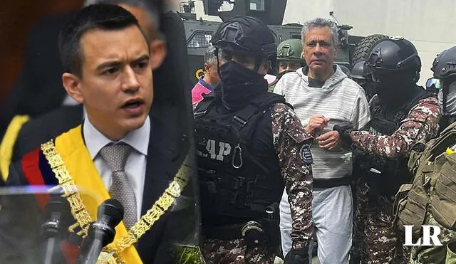 Por su parte, el gobierno de Daniel Noboa asegura que la detención de Jorge Glas era necesaria ante un inminente peligro de fuga. Foto: composición LR/AFP