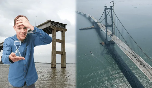 Expertos afirman que el puente en Baltimore tardará 10 años en ser reconstruido. Foto: composición LR/Freepik/AFP