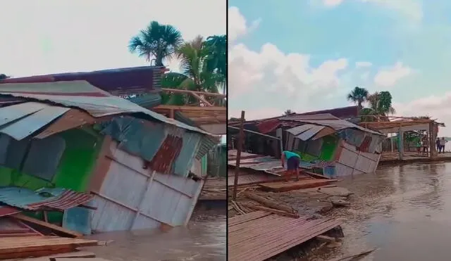 Viviendas colapsaron a consecuencia de las intensas precipitaciones. Foto: La República