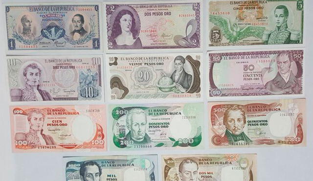 Los billetes coleccionables se caracterizan por su antigüedad y por lo complicado que representa ubicarlos. Foto: X/ Monedas de Colombia