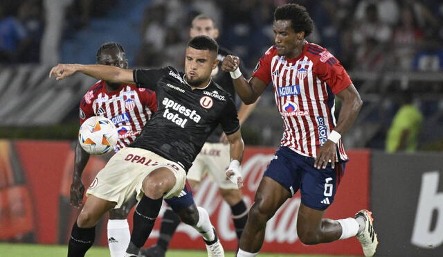 Universitario enfrentó a Junior por la segunda fecha de la Copa Libertadores. Foto: AFP