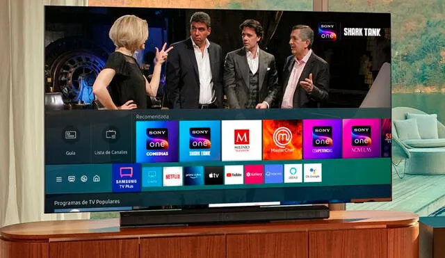 Así lucen los canales de Sony One en un Smart TV de Samsung. Foto: Samsung