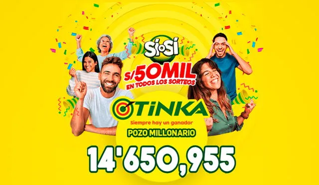 La Tinka ofrece un pozo millonario de 14,6 millones de soles. Foto: Intralot