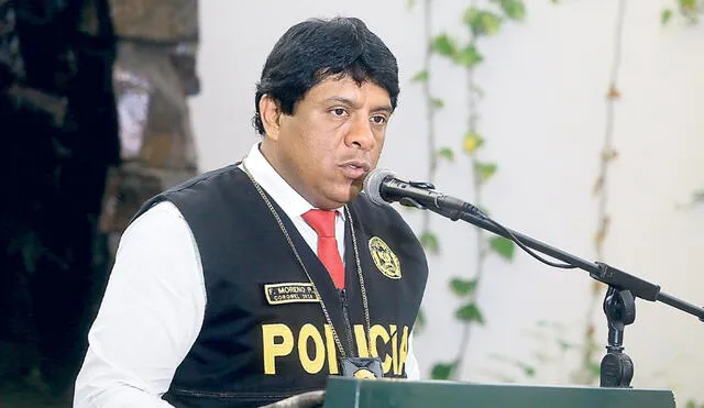 El coronel PNP Franco Moreno Panta será designado en el cargo de Harvey Colchado tras el proceso administrativo disciplinario iniciado contra el último. Foto: Andina