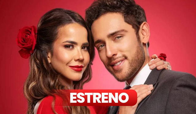 Laura de León y Carlos Báez son los protagonistas de la nueva novela de RCN, ‘Rojo carmesí’. Foto: Canal RCN