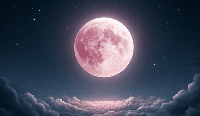 La luna rosa en México estará presente en el cielo durante el mes de abril. Foto: IA