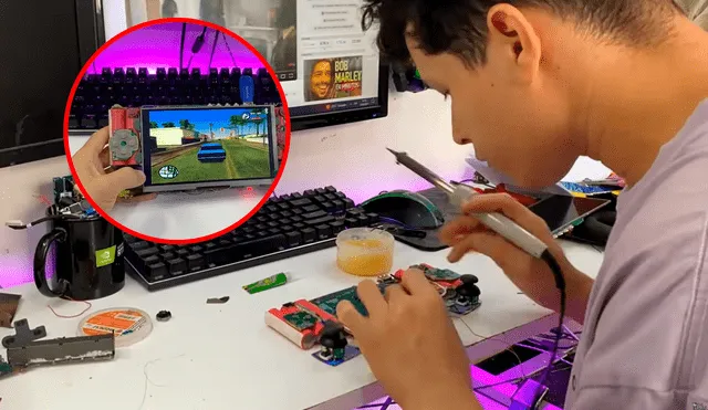 Youtuber venezolano muestra el paso a paso de cómo construir un PlayStation portátil. Foto: Víctor Sánchez/YouTube