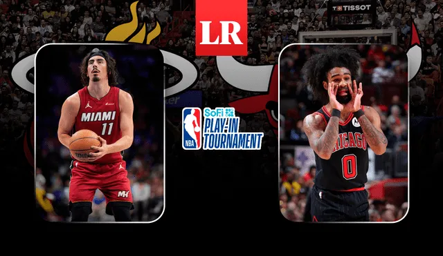 Jaime Jáquez Jr. será parte del juego entre Miami Heat vs. Chicago Bulls, que definirá al último clasificado de la conferencia este de la NBA 2024. Foto: composición LR/AFP