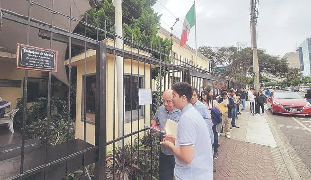 Trámites. Hay más de 5.000 solicitudes de visa recibidas en la embajada de México en Perú. Foto: Rosa Quincho/Urpi/ La República