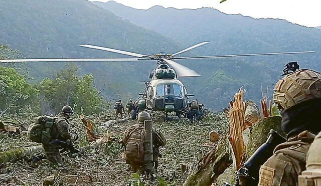 En el Vraem continúan las operaciones en contra del narcoterrorismo. Así lo informó el ministro de Defensa. Foto: Andina