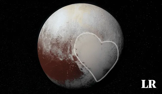 La forma de corazón ubicada en Plutón está en su hemisferio norte. Foto: NASA / composición LR