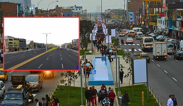 Primer tramo de las reparaciones en la avenida Perú se entregará en mayo del presente año, indicó el burgomaestre de SMP. Foto: composición LR/ Andina- captura Panamericana Televisión.