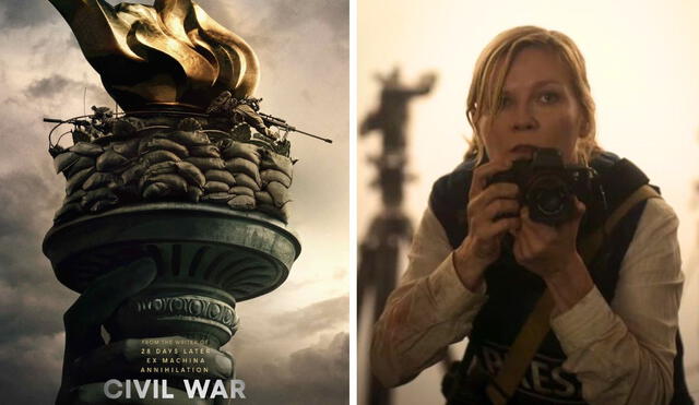 'Civil War' se estrenó en los cines del Perú el viernes 18 de abril de 2024. Foto: composición LR/A24