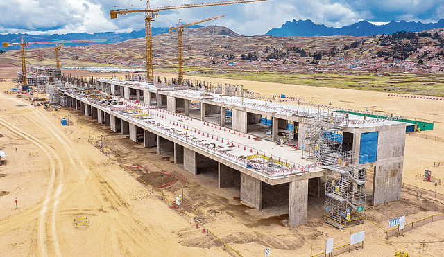 Construcción del aeropuerto de Chinchero apenas supera el 10%. Foto: MTC