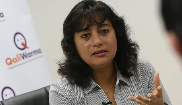 Mónica Moreno no habló con la prensa tras presentar renuncia a Qali Warma. Foto: Andina