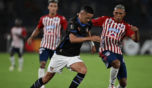 Junior y Liga de Quito no pudieron sumar de a tres por el grupo D de la Copa Libertadores. Foto: AFP.