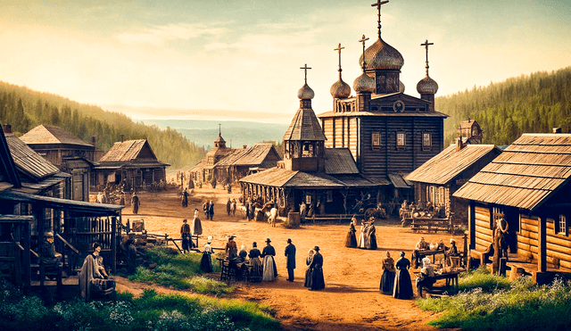 La colonia que no tuvo tanta población y fue denominada Rússkaya Amérika tras la llegada de Rusia a zonas de US. Foto: IA