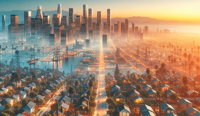 El aumento de viviendas en ciudades como Los Ángeles provocó la búsqueda de casas a bajo costo. Foto: Copilot/IA