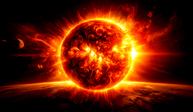 Antes de estallar, el Sol se convertirá en una enana blanca, la cual no emitirá calor y hará imposible la vida en el Sistema Solar. Foto: IA