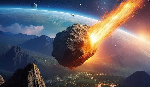 El asteroide Aphophis liberaría energía equivalente a la explosión de 10 cajas de dinamita. Foto: IA