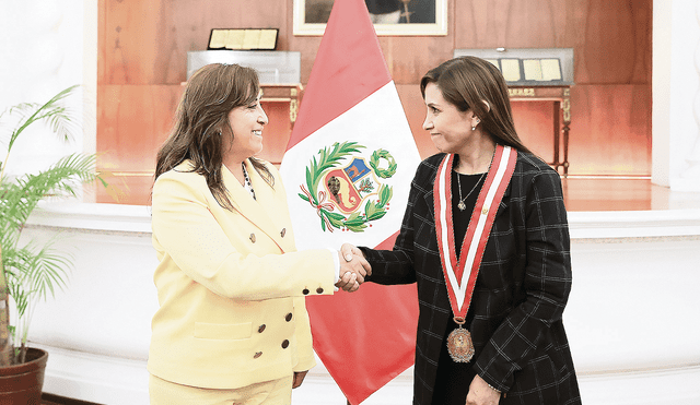 Saludo. El 7 de diciembre del 2022, Benavides visitó a la presidenta Boluarte. Foto: difusión