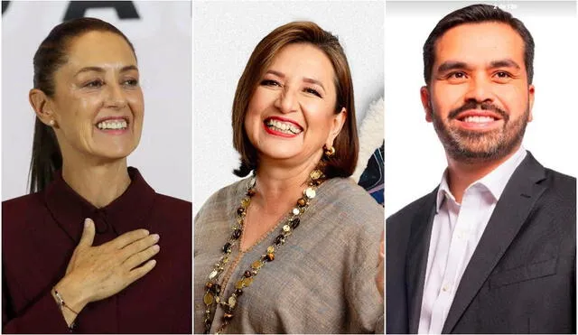 Claudia Sheinbaum, Xóchitl Gálvez y Jorge Álvarez Máynez  buscan ganar la presidencia de México. Foto: composición LR/X