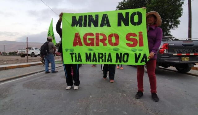 Los ciudadanos del valle del Tambo se siguen mostrando en desacuerdo. Foto: CooperAcción