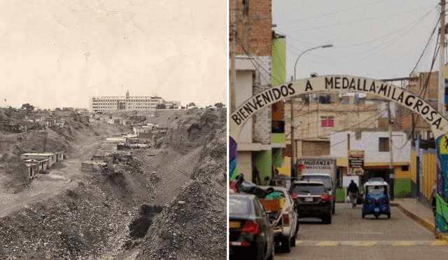 Este barrio se formalizó cuando el expresidente Fernando Belaúnde Terry otorgó títulos de propiedad en 1980. Foto: composición LR/Facebook/Medalla Milagrosa/Lima Visual