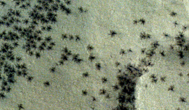 Las misteriosas arañas negras de Marte: la explicación científica de este fenómeno.