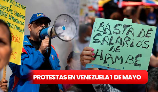 Sigue en VIVO la protesta de hoy, 1 de mayo, en Venezuela. Foto: composición RL/Twitter/EFE