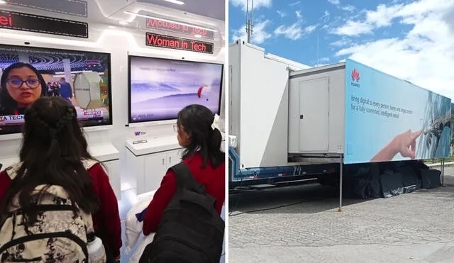 El Huawei Digital Truck ha recorrido localidades del Perú como Cajamarca, Jaén, Huancayo , Chiclayo y Huancavelica. Foto: composición LR/Scheila Tolentino/cortesía