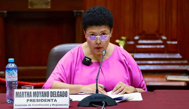 Martha Moyano, presidenta de la Comisión de Constitución. Foto: Congreso