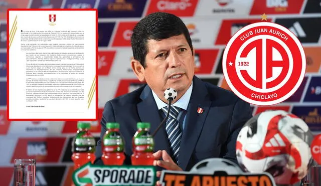 Agustín Lozano aseguró que él no tiene nada que ver en las decisiones de la FPF y la Liga 2. Foto: FPF/La República