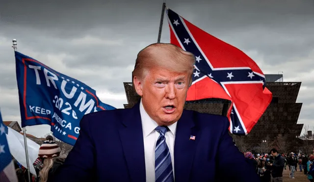 La bandera confederada, asociada a la Guerra Civil estadounidense, ha cambiado de significado con el pasar de los años siendo vinculado al racismo. Foto: composición LR/AFP/CNN